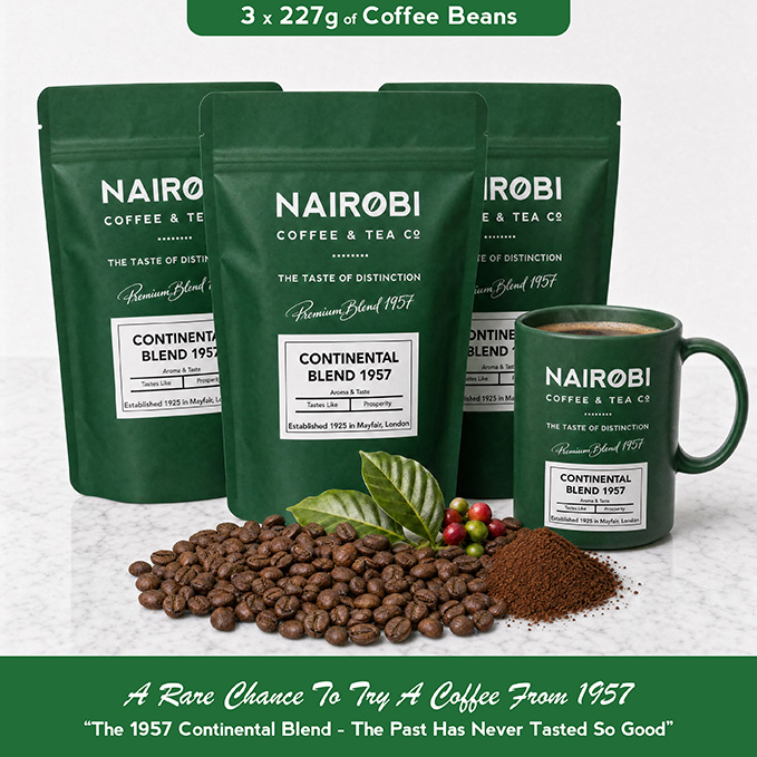 The 1957 Continental Blend – 3 × 227g Pack of Heritage Collection Coffee Beans (681g Total)