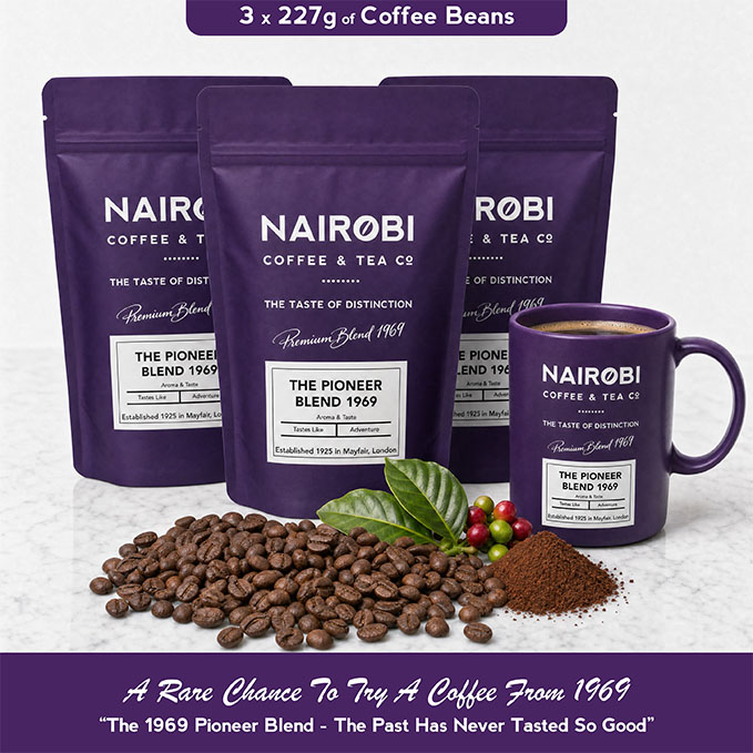 The 1969 Pioneer Blend – 3 × 227g Pack of Heritage Collection Coffee Beans (681g Total)