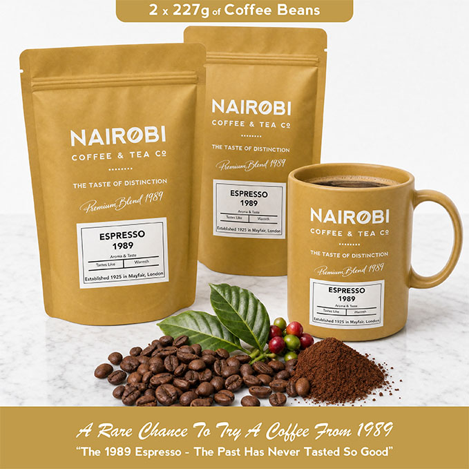 The 1989 Espresso – 2 × 227g Pack of Heritage Collection Coffee Beans (454g Total)