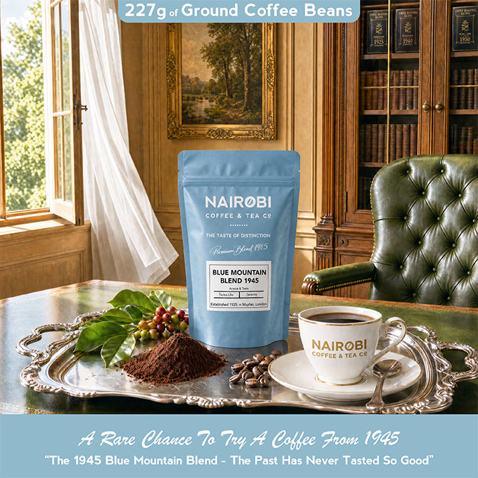 The 1945 Blue Mountain Blend – 227g Packet of Heritage Collection Ground Coffee