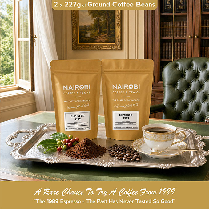 The 1989 Espresso – 2 × 227g Pack of Heritage Collection Ground Coffee (454g Total)