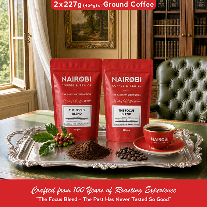 The Focus Blend – 2 × 227g Pack of Heritage Collection Ground Coffee (454g Total)