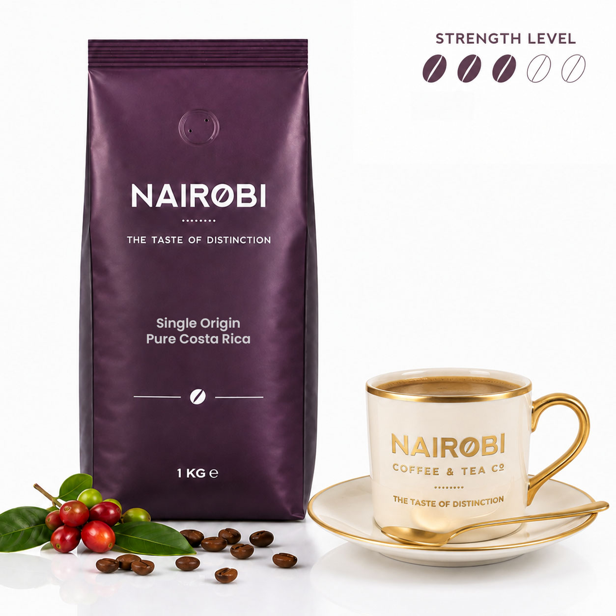 Pure Costa Rica – 1kg Coffee Beans – single-origin
