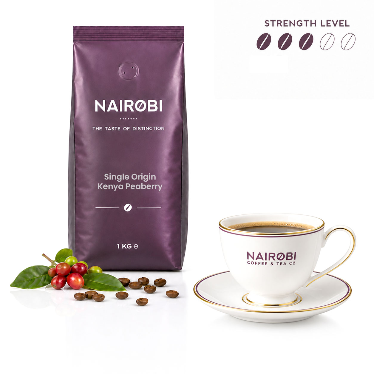Kenya Peaberry – 1kg Coffee Beans – single-origin