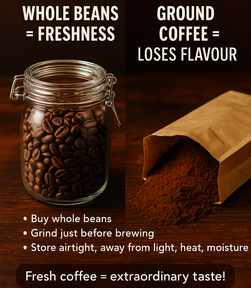 You are currently viewing Whole Bean vs Ground Coffee: Why Freshness Makes All the Difference